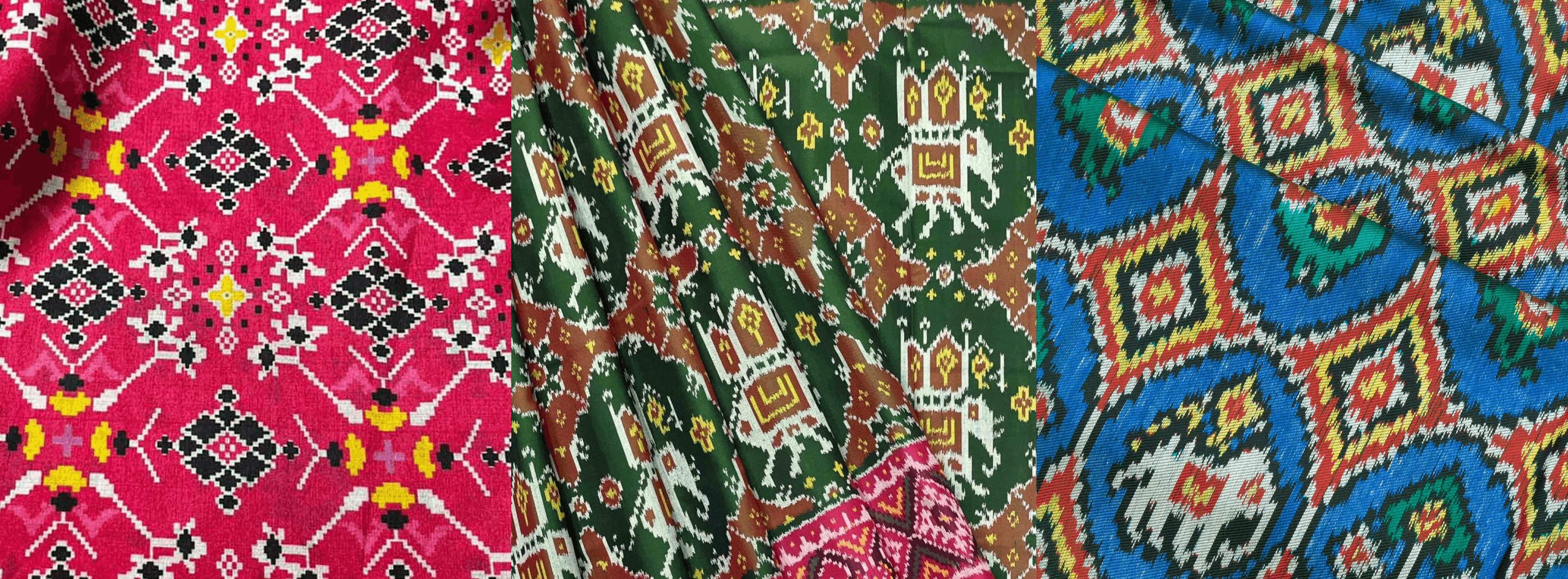 Examples of Patola print on fabric