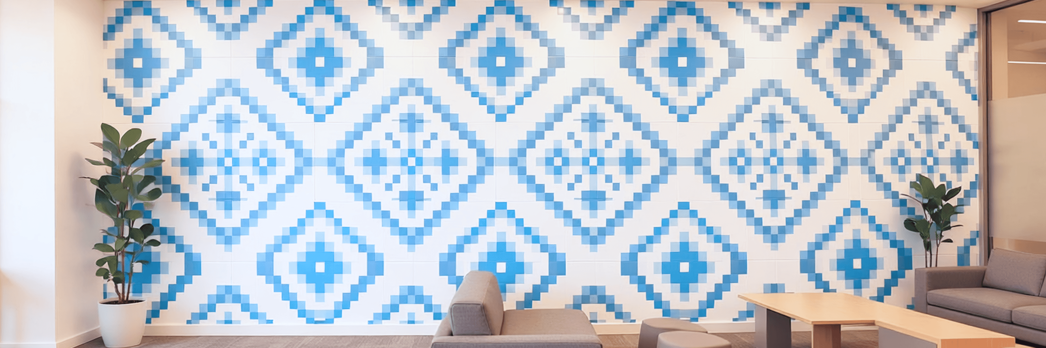 Illustration on an office wall